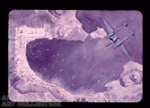P-38 ON RECONNAISSANCE OVER RABAUL